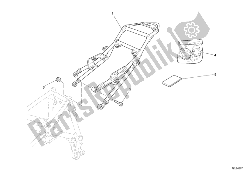 All parts for the Rear Frame of the Ducati Superbike 749 R 2005